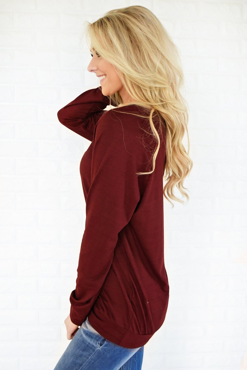 Just a Crush Sweater ~ Burnt Maroon