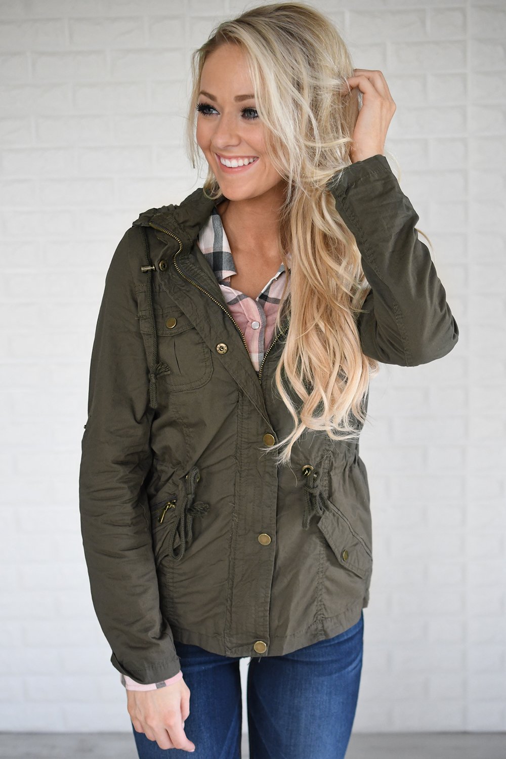 Crisp Leaves & Cool Breeze Fall Jacket ~ Olive
