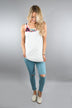 Don't Be Shy Floral Tank Top ~ White