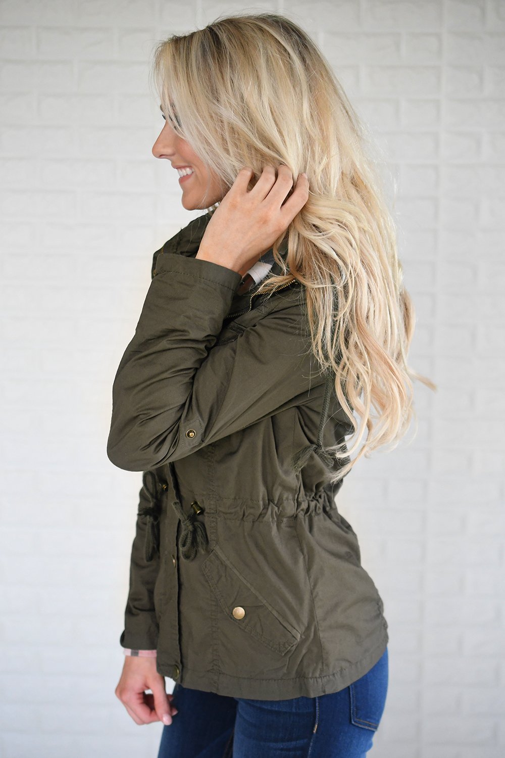 Crisp Leaves & Cool Breeze Fall Jacket ~ Olive