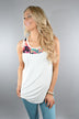 Don't Be Shy Floral Tank Top ~ White