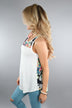 Don't Be Shy Floral Tank Top ~ White