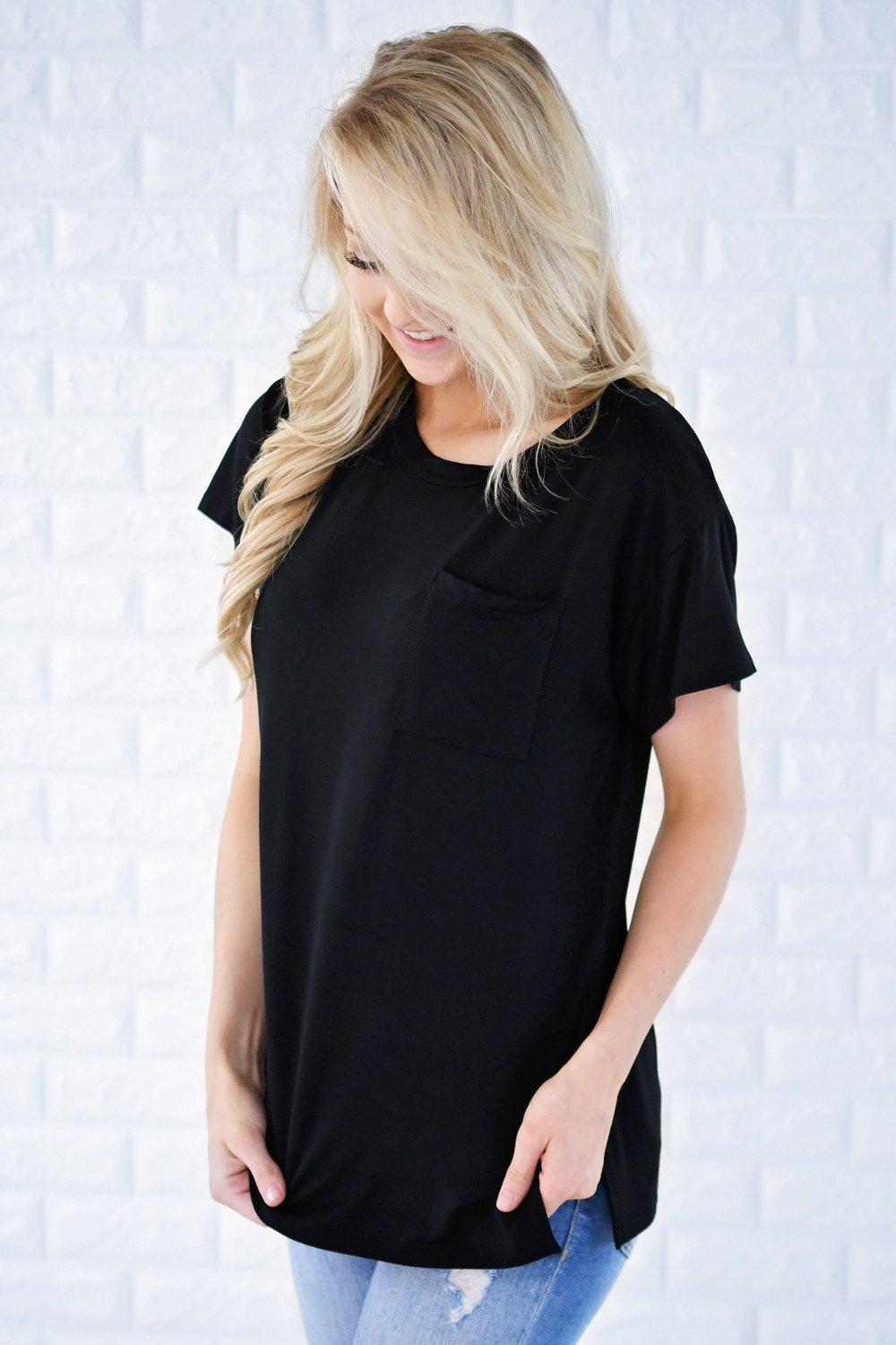 Ready or Not Pocket Top ~ Black
