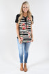 Dance Party Floral & Stripes Top