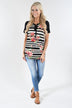 Dance Party Floral & Stripes Top