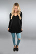 Essential V-Neck Top Black