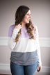 Purple and Navy Color Block Top