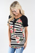 Dance Party Floral & Stripes Top