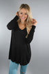 Essential V-Neck Top Black