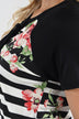 Dance Party Floral & Stripes Top