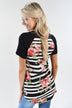 Dance Party Floral & Stripes Top