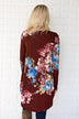 All About Tonight Burgundy Floral Top