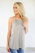 No Strings Attached Tank Top ~ Grey