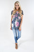 Tulip Time Pocket Top - Navy