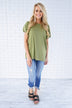 Ready or Not Pocket Top ~ Olive