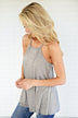 No Strings Attached Tank Top ~ Grey