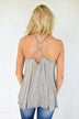 No Strings Attached Tank Top ~ Grey