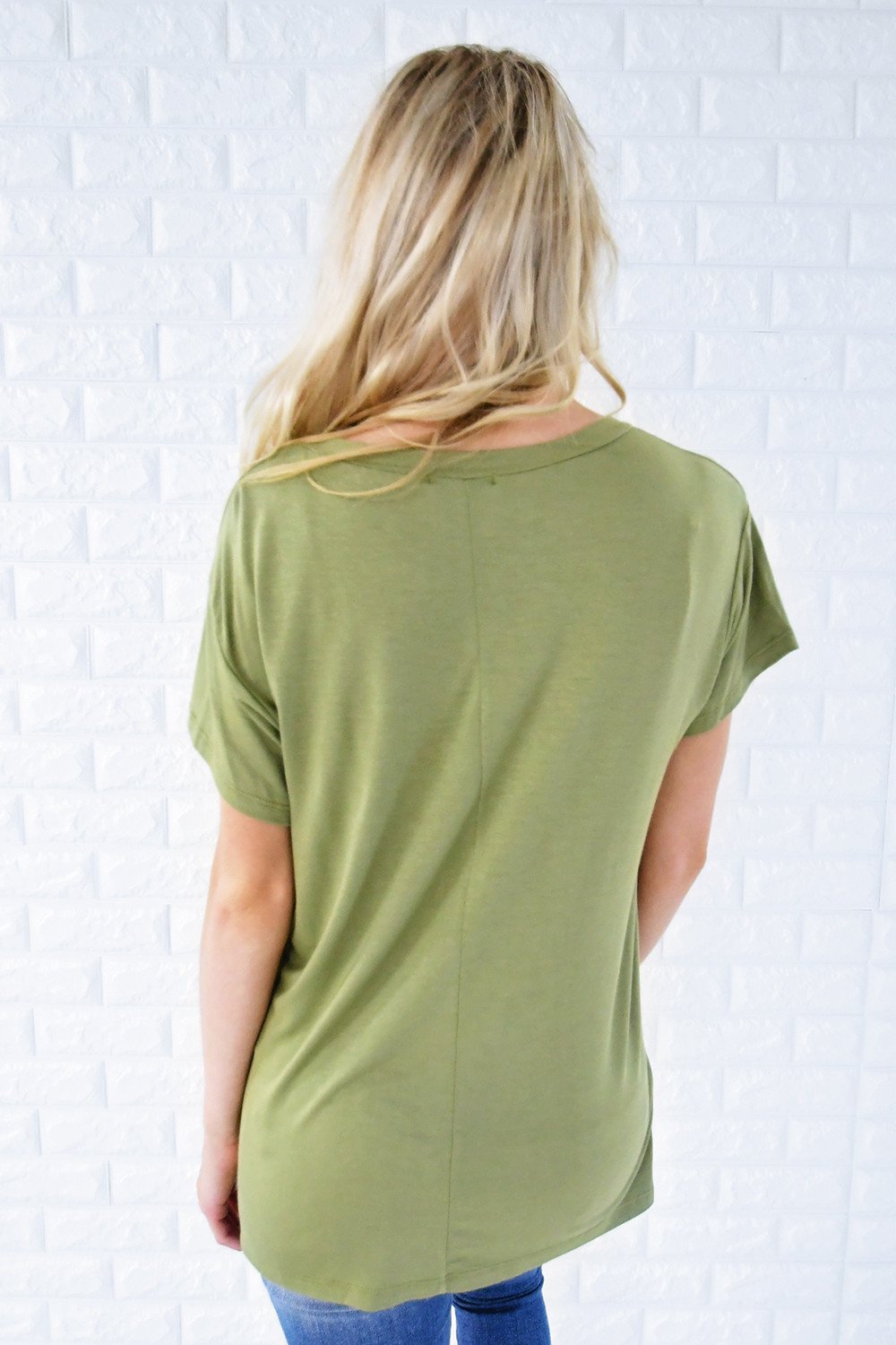 Ready or Not Pocket Top ~ Olive