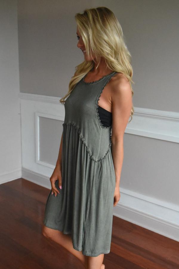 Gentle Breeze Dress ~ Olive