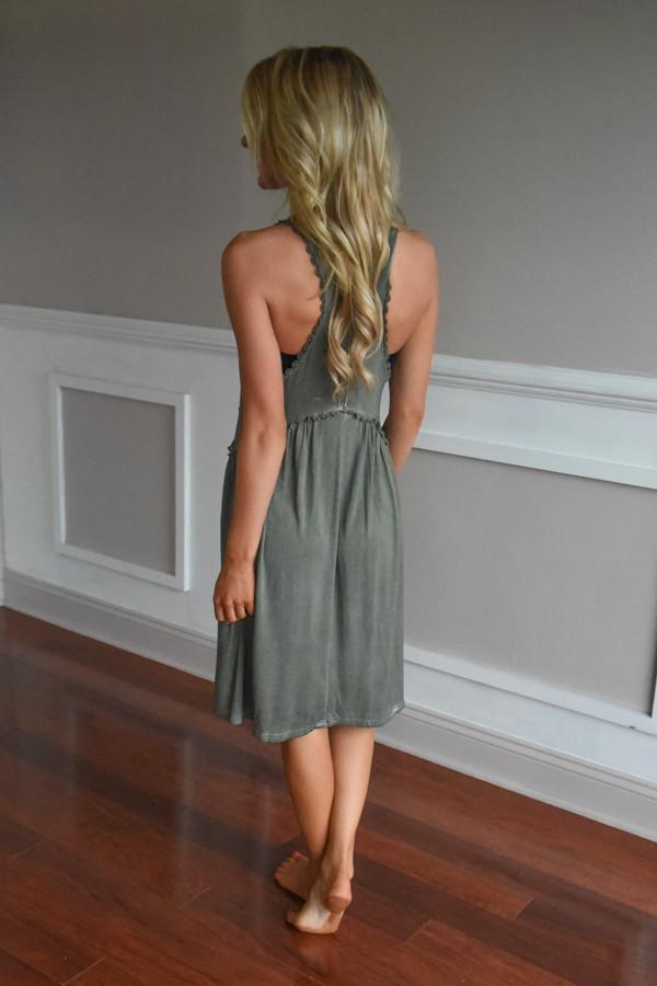 Gentle Breeze Dress ~ Olive