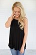 No Strings Attached Tank Top ~ Black