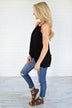 No Strings Attached Tank Top ~ Black
