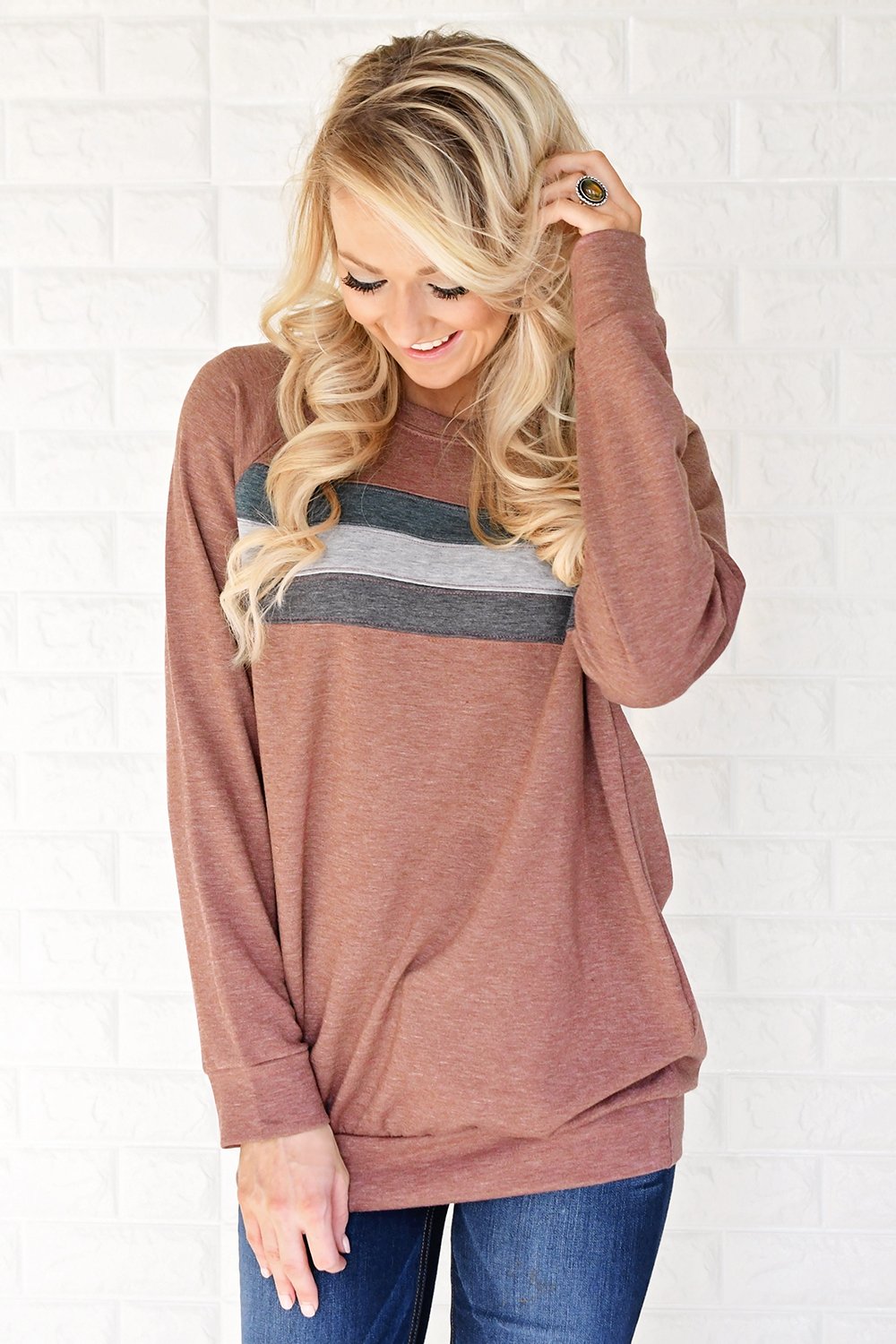 Stripes by the Fireside ~ Rust Red