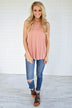 No Strings Attached Tank Top ~ Apricot