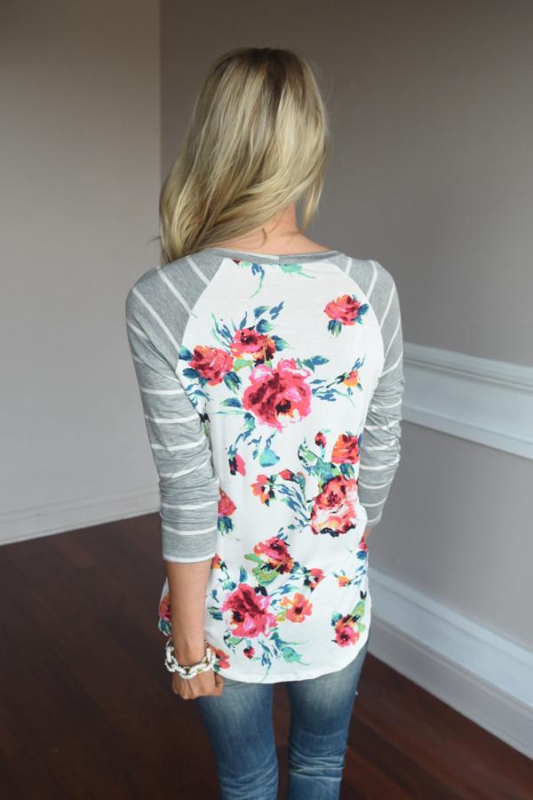 Take My Time Top ~ Grey