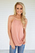 No Strings Attached Tank Top ~ Apricot