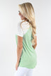 Mint and Grey Collar Top