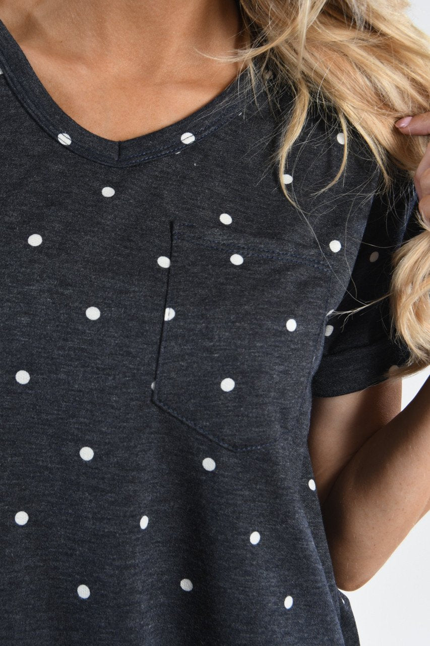It's All About the Dots Top - Deep Navy
