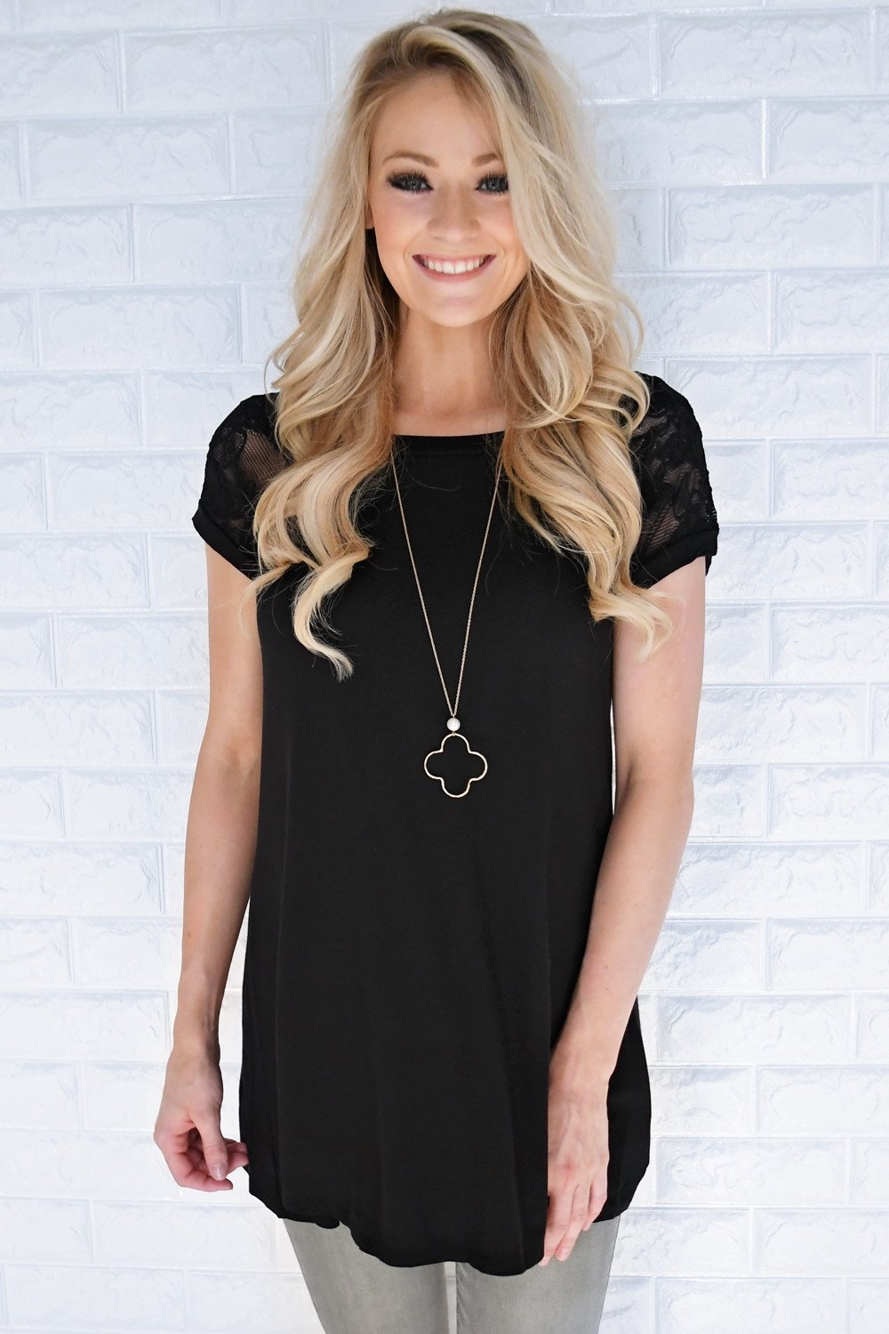 My Favorite Lace Top ~ Black