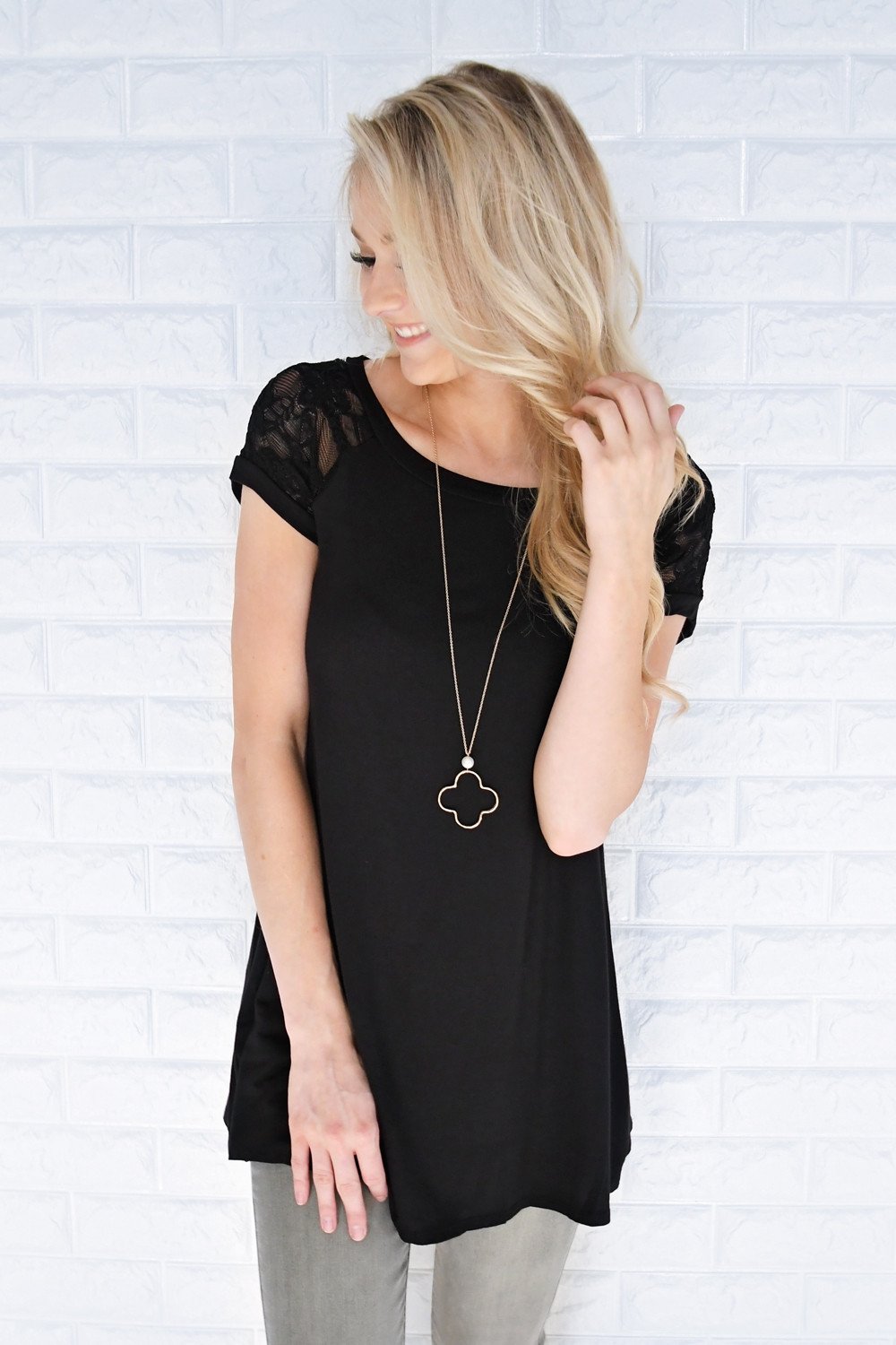 My Favorite Lace Top ~ Black