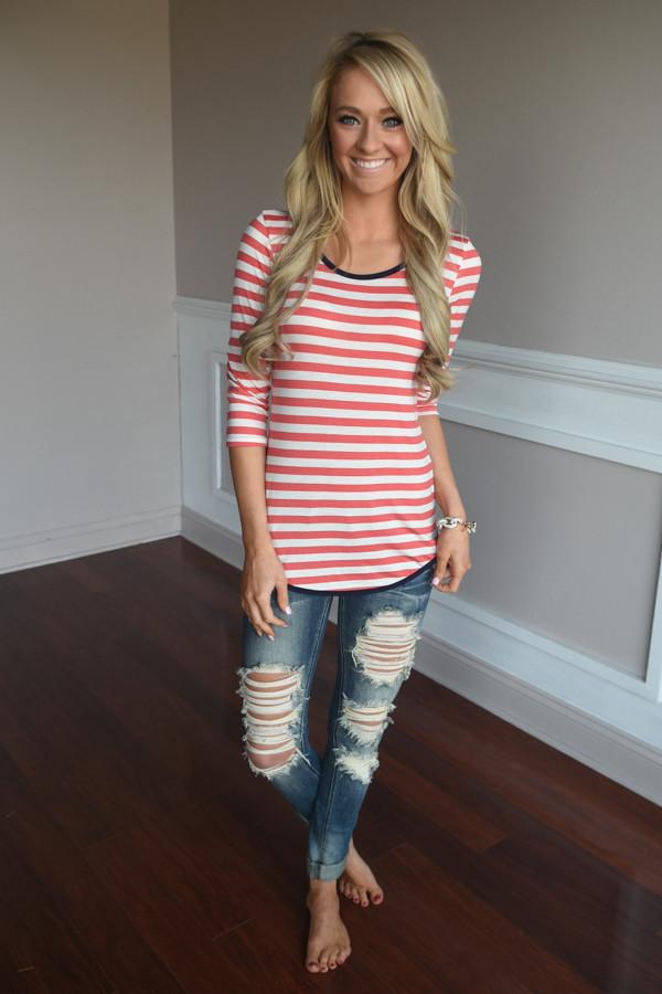 Sweet Escape Top ~ Navy
