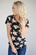 Pulse Ampersand Fall Floral Tee - Black