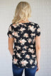 Pulse Ampersand Fall Floral Tee - Black