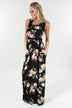 Black Roses Maxi Dress