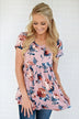 Ever After Floral Babydoll Top ~ Soft Mauve