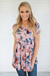 Ever After Floral Babydoll Top ~ Soft Mauve