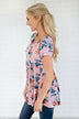 Ever After Floral Babydoll Top ~ Soft Mauve