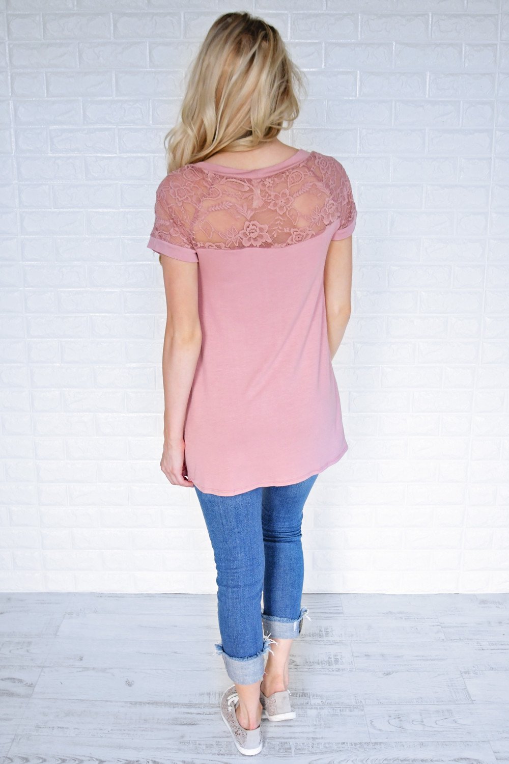 My Favorite Lace Top ~ Soft Mauve