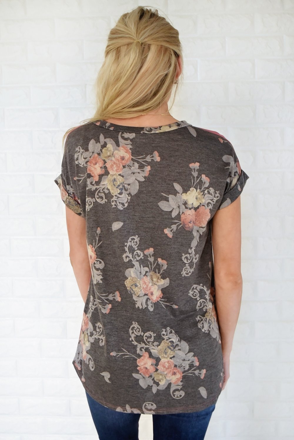 Two Sides of Me Floral Pocket Top