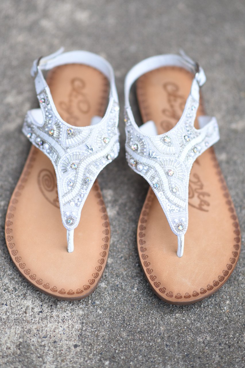Adeley White Sandals