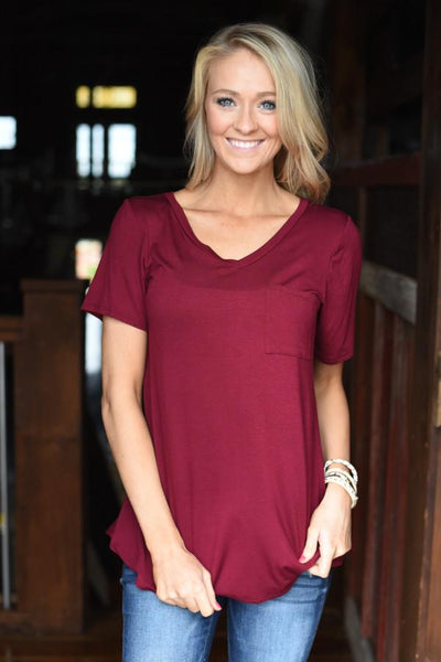 Essential Wine Top ~ Short Sleeve – The Pulse Boutique