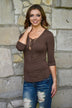Embrace the Unexpected Top ~ Brown