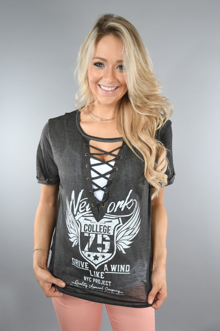 Drive Lace Up Top