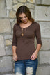 Embrace the Unexpected Top ~ Brown