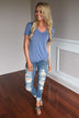 Run the World Pocket Tee ~ Blue