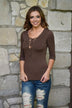 Embrace the Unexpected Top ~ Brown